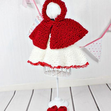 Cape & Dress Baby Crochet Pattern #162