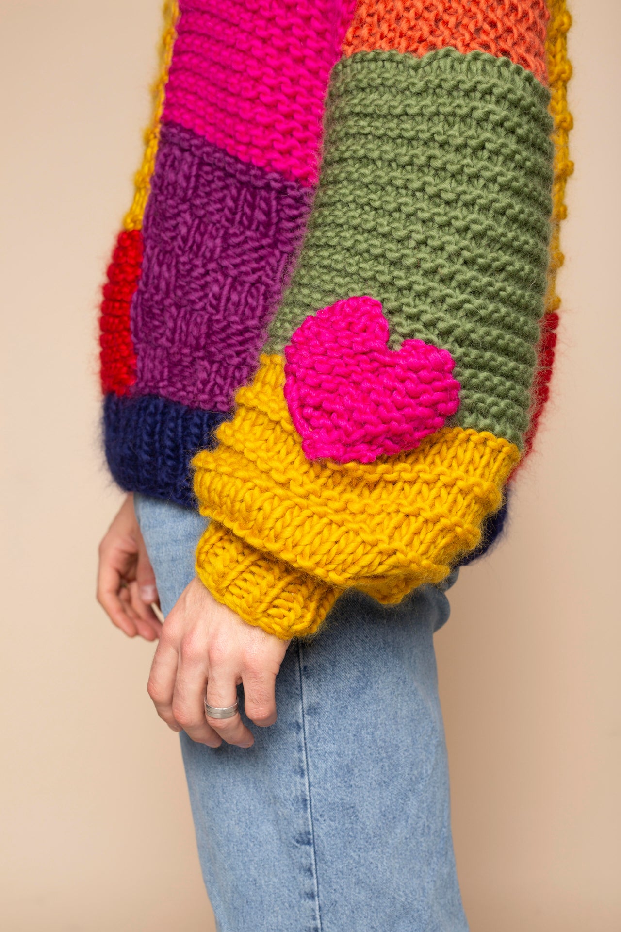 Made with Love by Tom Daley Patch It Up Patchwork Jumper -S/M