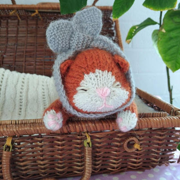 Sleepy Kitten Knitting Pattern | Scottish Fold Cat Toy PDF