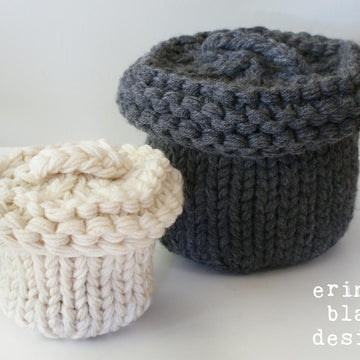 Chunky Knit Lidded Baskets (homdec012)