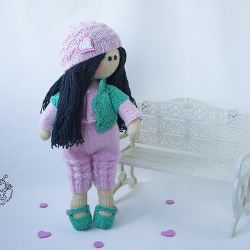 Jessica doll knitted flat