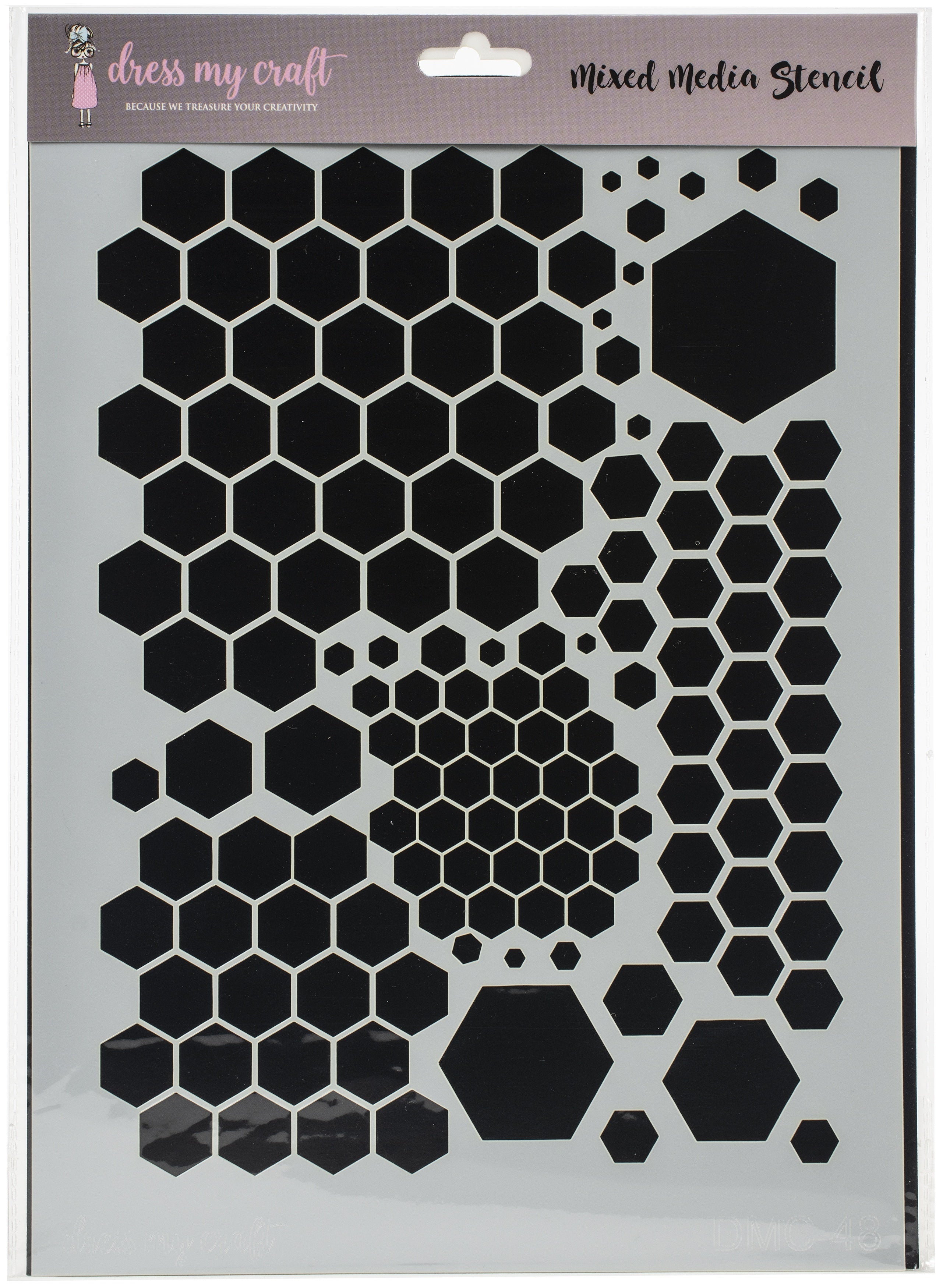 Dress My Craft Stencil A4 - Honeycomb