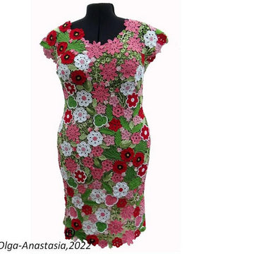 Bright lace summer dress