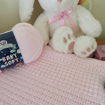Sweet Beginnings Baby Blanket Crochet Pattern - Lion Brand Baby Soft (DK) - Beginner Friendly