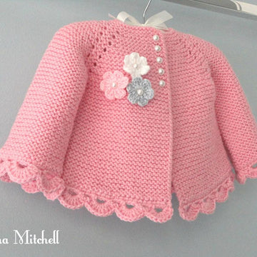 Pattern Baby Girl Jacket Newborn Girl Coat Knitting Cardigan Ava