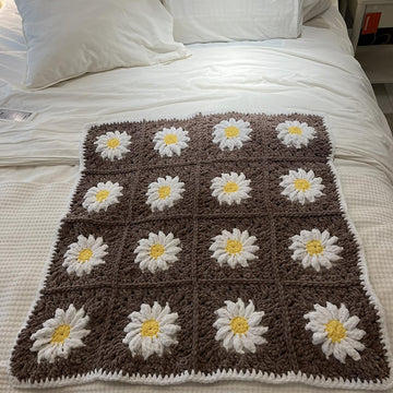 Daisy Square Baby Blanket