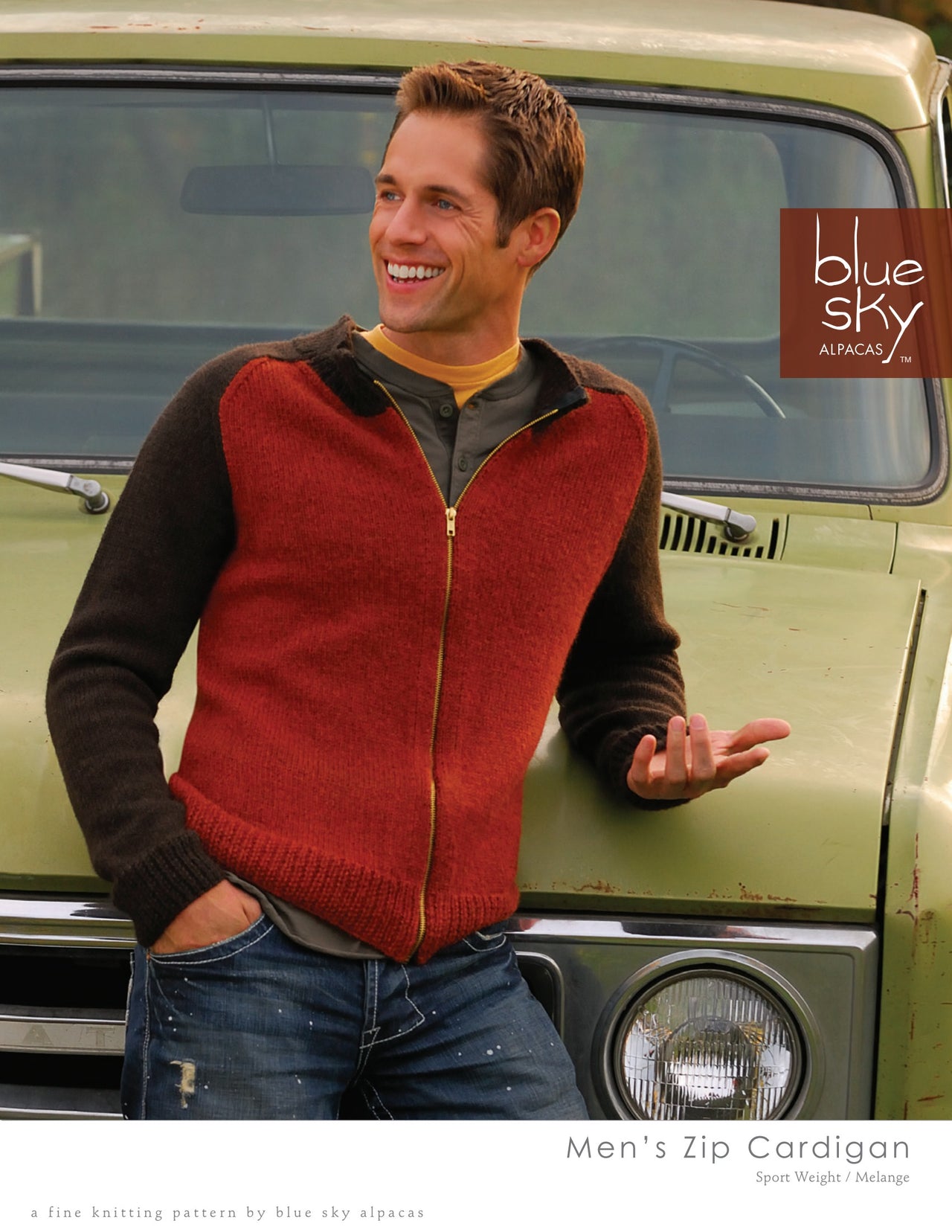 Blue Sky Fibers Men's Zip Cardigan