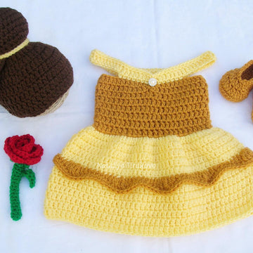Princess Belle Hat and Dress Outfit