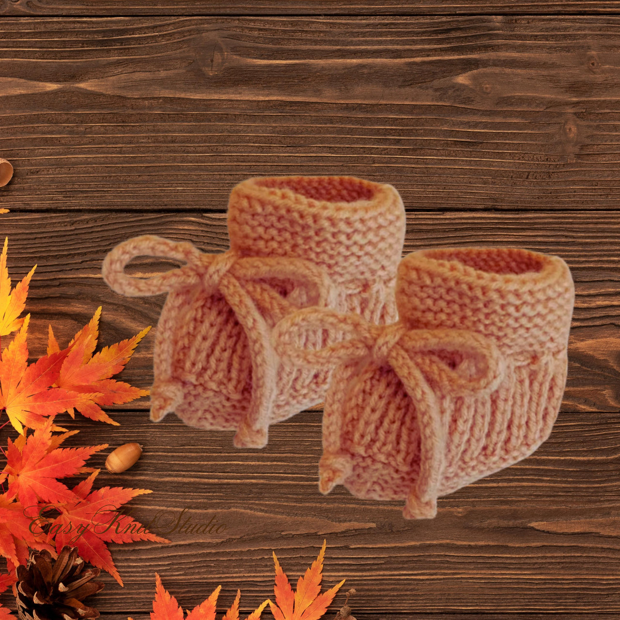 Baby Booties Knitting Pattern with Bows: Easy DIY