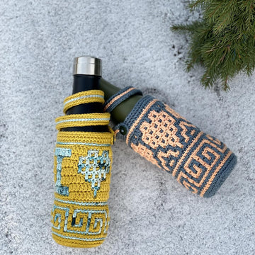I Love U mosaic bottle holder