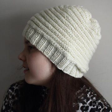 Raven Beanie for Worsted yarn