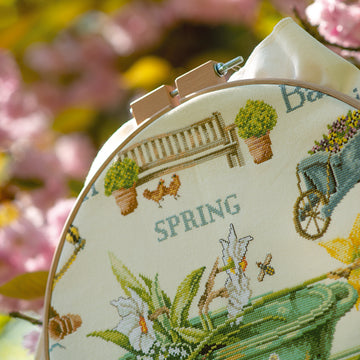 Lanarte Counted Cross Stitch Kit Spring In The Garden Cross Stitch Kit - 69cm X 49cm/27.6in X 19.6in
