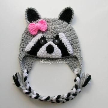 Raccoon Baby Hat and Diaper Cover