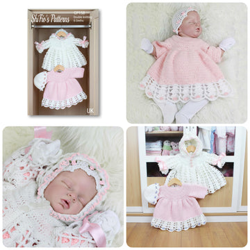 Lilac Hooded Baby Jacket Pattern #158