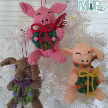 Perky Holiday Pig Ornament
