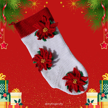 Poinsettia Christmas Stocking