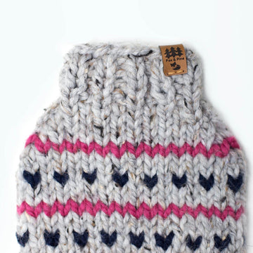 Hot Water Bottle Cover Stripes Fair Isle Chunky Sleeve Cozy Hottie