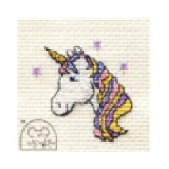 Mouseloft Unicorn Stitchlet Cross Stitch Kit - 6.4cm x 6.4cm