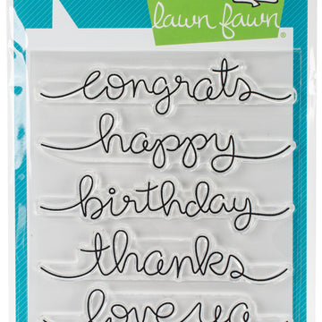 Lawn Fawn Clear Stamps 4"X6" - Big Scripty