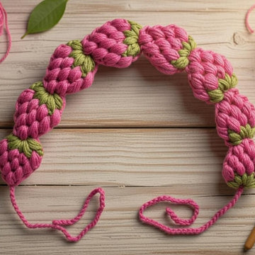 Crochet Strawberry Hair Band – PDF Pattern + Video Tutorial