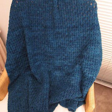 Reversible Eyelet Check Blanket and Afghan