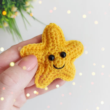 Crochet star pattern, NO SEW Christmas star ornament, easy crochet pattern
