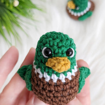 Crochet duck pattern, amigurumi mallard duck easy crochet pattern