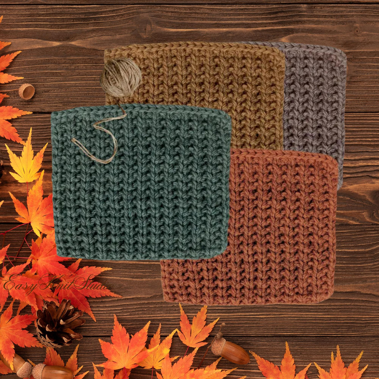 Easy Knit Mug Rug