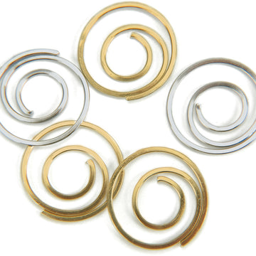 Creative Impressions Metal Spiral Clips .75" 25/Pkg - Gold & Silver