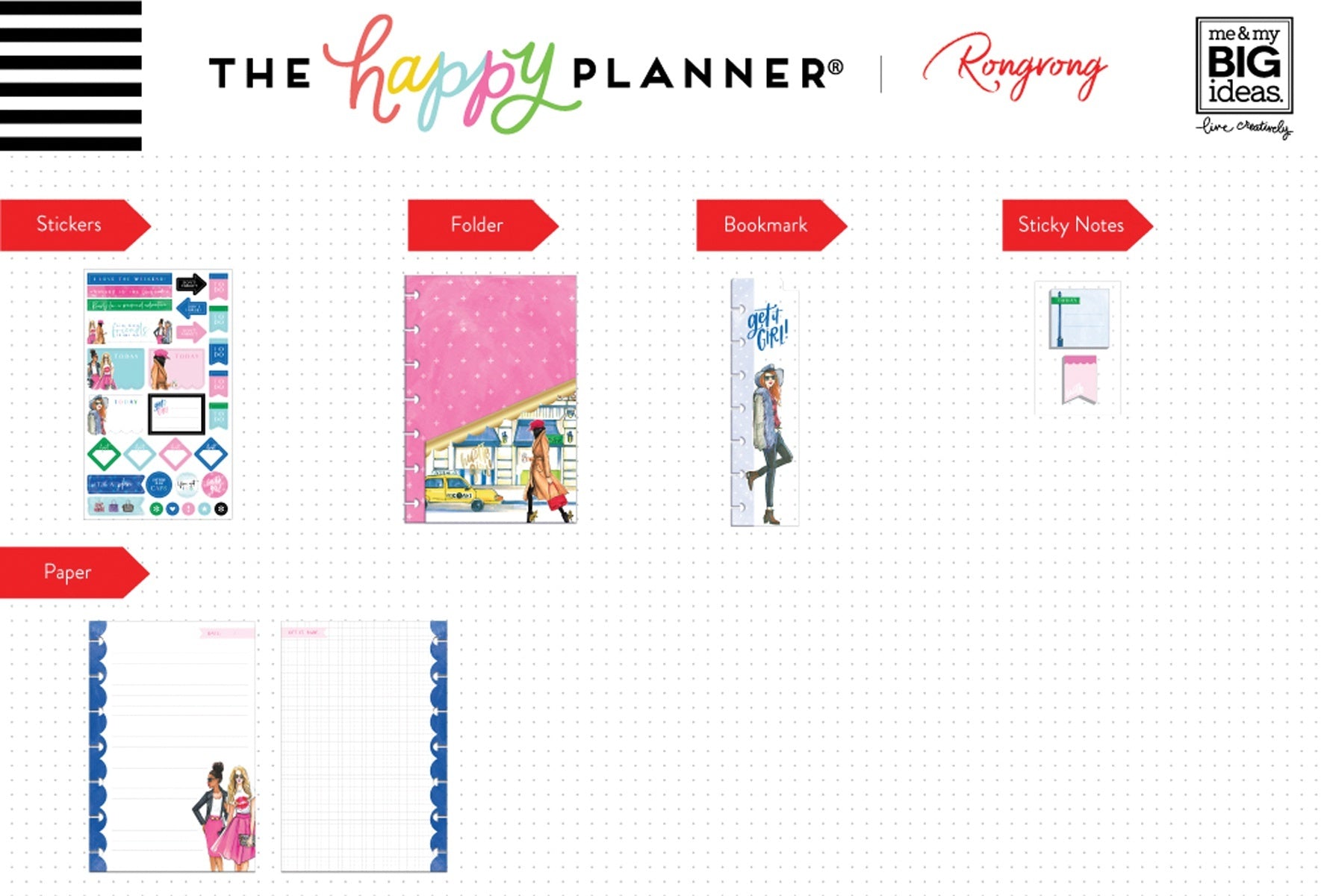 Happy Planner X Rongrong Mini Accessories 92/Pkg - 605117