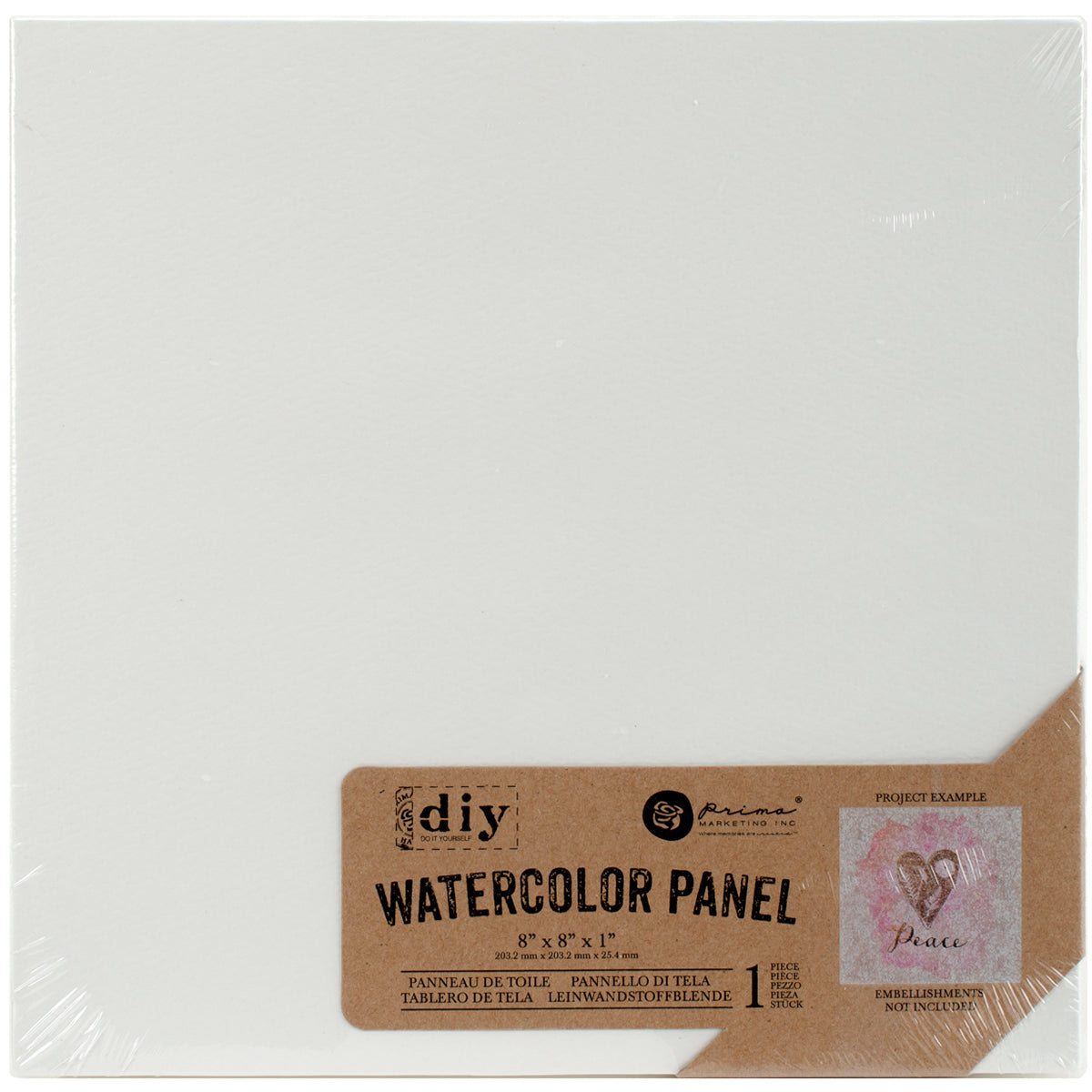 Prima Marketing  DIY Watercolor Canvas Panel - 8"X8"