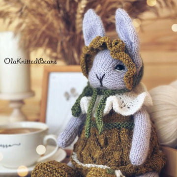 Knitting Toy Clothes Pattern - Snowdrop Outfit for Bunny