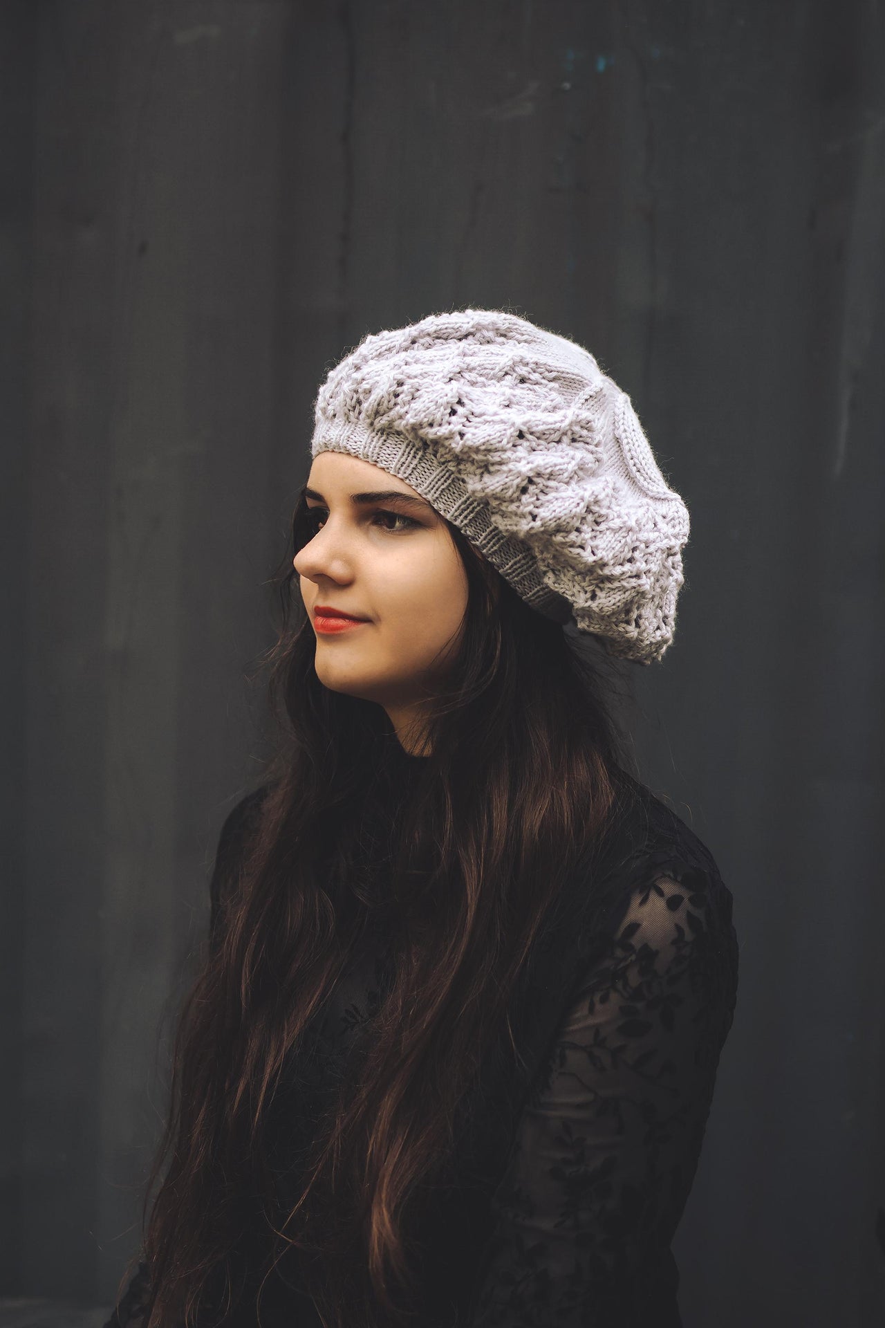 Lattice Beret Knitting Pattern