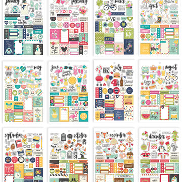 Carpe Diem Planner Essentials A5 Stickers 12/Pkg - Seasons, 543 Stickers