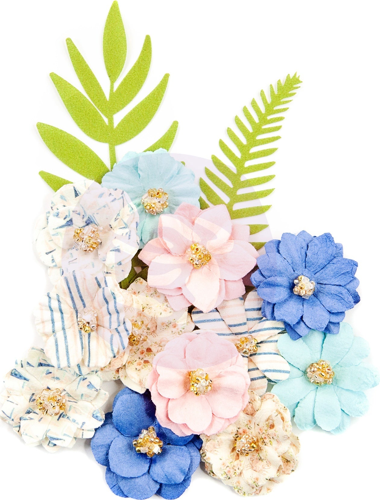 Prima Marketing Mulberry Paper Flowers - Redondo/Golden Beach, 14/Pkg