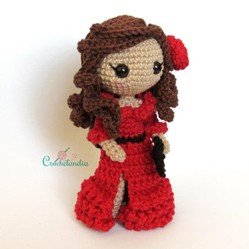 Bizet's Carmen amigurumi doll - crochet pattern by Crochelandia