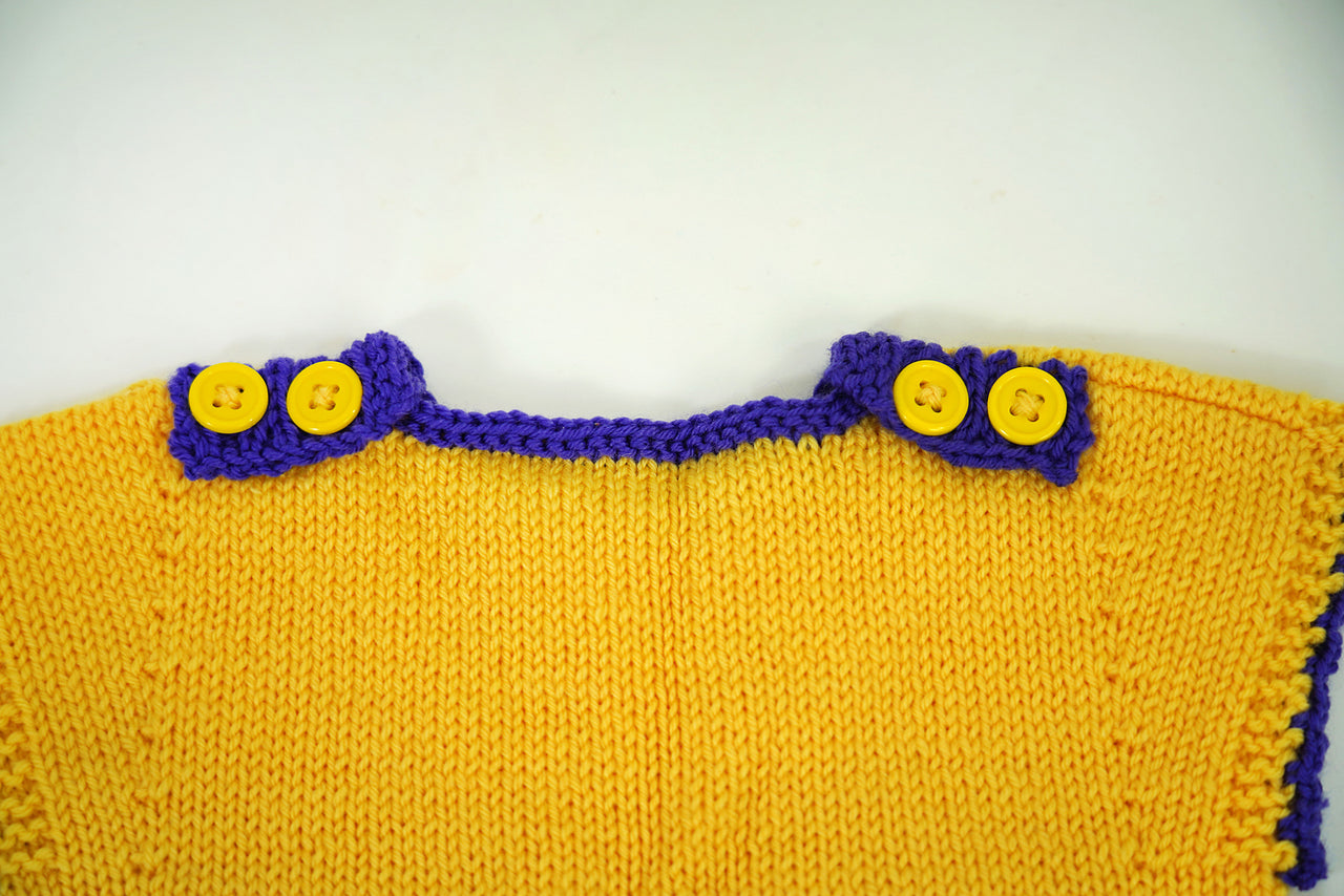 Hearts Knit Together Baby Dress in Cascade Yarns Heritage Solids - FW238 - Downloadable PDF