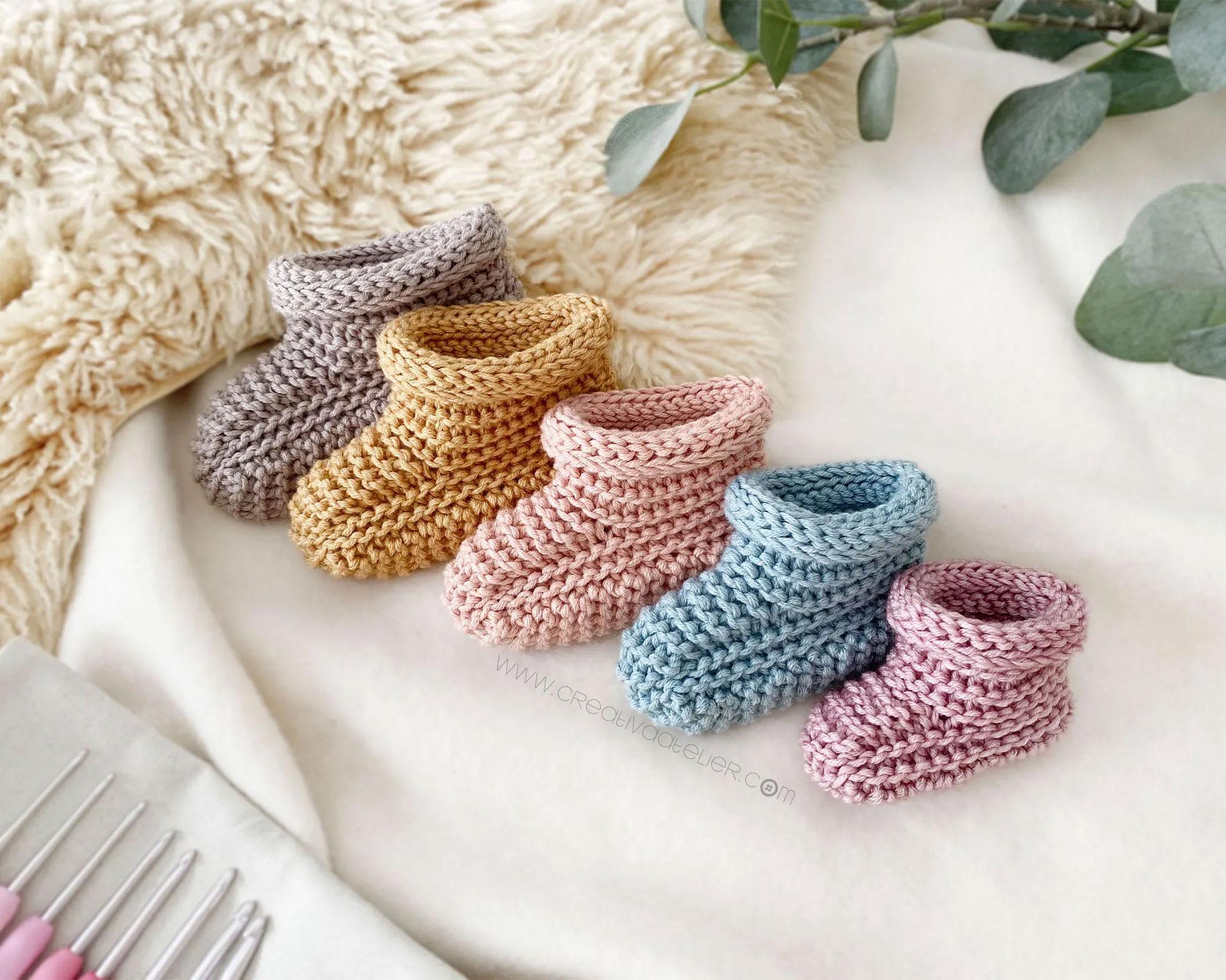 5 sizes - TINYTOES Crochet Booties Pattern