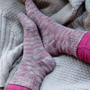 Annette's Toe Up Vanilla Socks