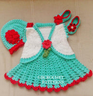 Pinafore Turquoise dress set