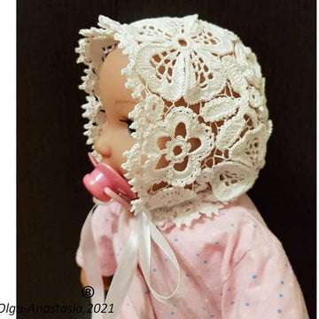 Lace baby hat