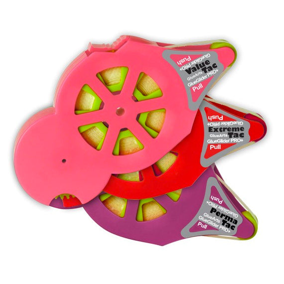 Glue Arts GlueGlider Pro Plus Refill Assortment 3/Pkg - PermaTac, ExtremeTac & ValueTac