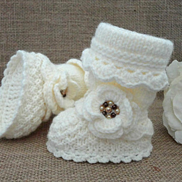 Knitting PATTERN Baby Girl  Baby Shoes Naomi