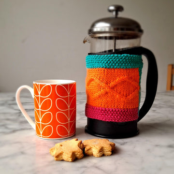 Aran Diamond Coffee Cosy