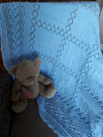 Dinosaur baby shawl
