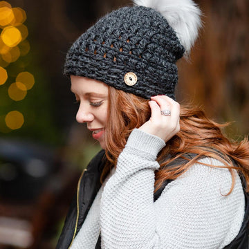 Slightly Slouchy Pom Beanie