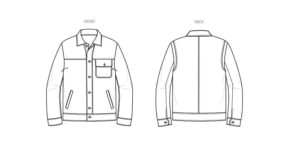 Know Me Men's Jacket ME2036 - Sewing Pattern