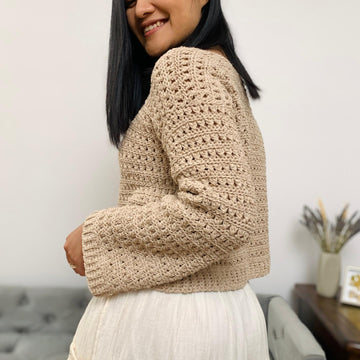 Crisscross stitch sweater