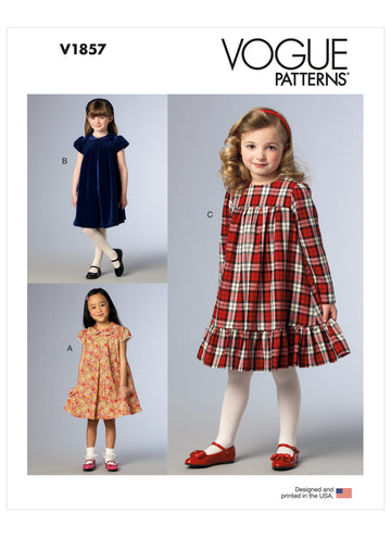 Vogue Children's and Girls' Dress V1857 - Sewing Pattern