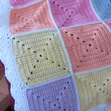 Rainbow Granny Delight Baby Blanket - Lion Brand Baby Mandala